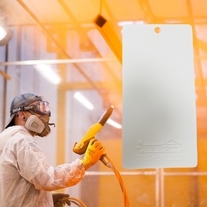 Revêtement en poudre thermodurcissable anti-jaunissement pour protection des surfaces métalliques, finition <span class=keywords><strong>sable</strong></span> blanc, directement de l'usine, pour intérieur et extérieur - Product Image 2