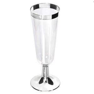 Offre Spéciale Verre à vin réutilisable personnalisé avec verre transparent à bord doré et pour la couleur rouge champagne avec une tasse en plastique - Product Image 4