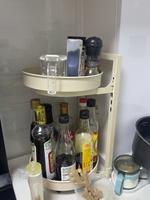 360 °   Étagère à épices rotative et extractible en acier au carbone, 2/3 niveaux, organisateur d'assaisonnements, rangement de comptoir de cuisine, sans installation, pour la vente en gros
