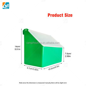 YYB LMB07 Comedero de Plástico PP con 2 Orificios para Colgar en Jaula Dispensador de Comida para Pájaros, Loros y Palomas - Product Image 2