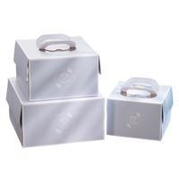 Petite boîte d'emballage de gâteau tiramisu en papier jetable personnalisée Boîtes de gâteau fantaisie en plastique de noël avec fenêtre
