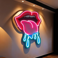 Enseigne néon LED flexible Lèvres Rouges Rétro Sexy, Décoration Murale Artistique, Étanche IP67, DC 12V pour Chambre, Bar, Pub, KTV, Club, Café, Fête