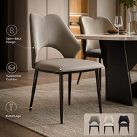 Chaises de restaurant, chaise à dossier ouvert avec coussin de soutien pour hall d'hôtel, bar sportif, sushi japonais et chinois