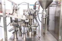 Machine de remplissage et de scellage automatique multi-têtes pour tubes cosmétiques en plastique thermique, dentifrice liquide, avec étiquetage et capsulage complet