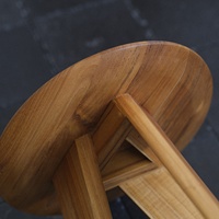Ensemble de tabourets de bar Wabi Sabi, chaise de salle à manger en bois massif, tabouret de bar bas et rond pour café, restaurant, meubles de maison