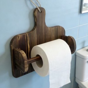 Porta toallas de cocina de madera maciza, color roble, diseño rústico, multifuncional, organizador de almacenamiento para paños de cocina - Product Image 2