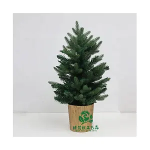 zhen xin qi crafts mini manufacture 60cm table tree natural christmas tree decoration natural with pine cones