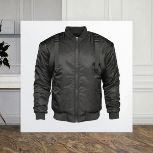 Blouson bomber imperméable pour homme, col montant, fermeture éclair, vêtements de travail, uniforme d'hiver - Product Image 2