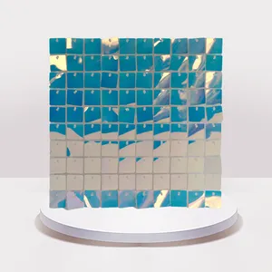 Новый пользовательский роскошный дизайн афиши небесно-голубые блестки настенные панели