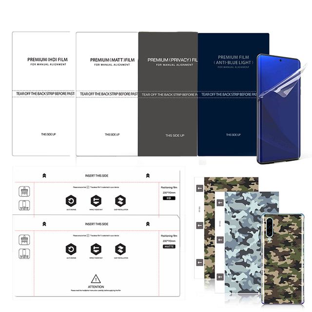 180x120mm Clear HD Ultra-Thin Full Coverage Anti-Blue Light TPU Hydrogel Screen Protector Film for Mobile Phone for Smart