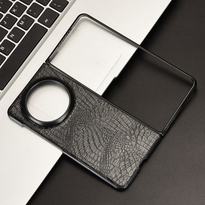 Luxe pour motif feuille cuir demi-bord étui antichoc poignée de téléphone pour Honor Magic V5 5G 7.95 "téléphone pliant - Product Image 6