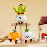 Mini Peluches Animaux en Peluche : Porte-clés Légumes (Brocoli, Aubergine, Citrouille) et Pendentifs de Sac à Dos