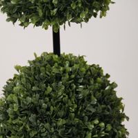 Arbre topiaire artificiel en buis en plastique en pot - Plante décorative de Noël d'extérieur, fausse verdure, plante artificielle en stock