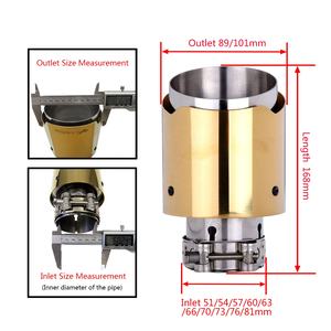 Terminale di Scarico Universale per Auto in Acciaio Inossidabile Colore Dorato per BMW BENZ Audi <span class=keywords><strong>VW</strong></span> Golf, Marmitta con <span class=keywords><strong>Logo</strong></span> Personalizzato - Product Image 5