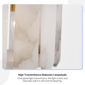 Plafonnier moderne en albâtre, luminaire de luxe pour chambre d'hôtel, décor rond en <span class=keywords><strong>dalles</strong></span> de pierre, laiton <span class=keywords><strong>LED</strong></span> Bonnington, petit plafonnier encastré - Product Image 3