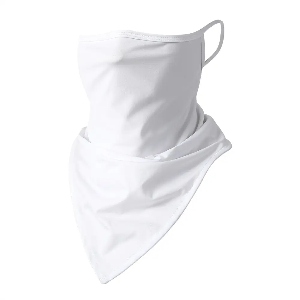 Écharpe d'oreille suspendue en soie glacée, foulard de protection solaire en plein air, anti-poussière, coupe-vent, masque facial respirant
