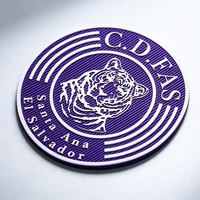 Badges personnalisables en silicone écologique résistant à l'eau, à motifs de dessins animés, décorés de paillettes, lavables - Football