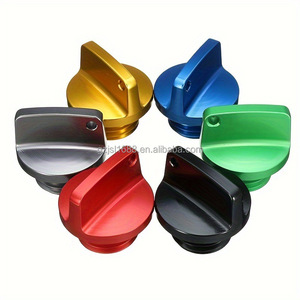 NiceCNC 알루미늄 합금 CNC 가공 아노다이징 오일 탱크 캡 개조된 오토바이 엔진 오일 캡 - Product Image 1