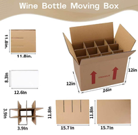 Boîte en carton ondulé personnalisée, boîte à vin en carton ondulé écologique haut de gamme avec compartiments et impression quadricolore