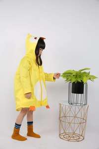 Pingüino poliéster niños capa de lluvia al aire libre impermeable niños Poncho ligero Pu impermeable para bebé de jardín de infantes - Product Image 6