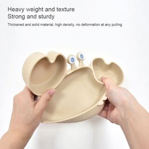 Plato Dividido con Forma de Cangrejo y Logotipo Personalizado para la Alimentación del Bebé, Libre de BPA, Apto para Alimentos, Diseño de Dibujos Animados, Vajilla Infantil - Product Image 6