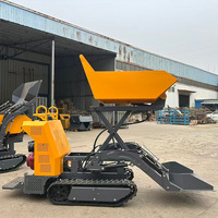 Mini-dumper électrique pour le transport en jardinage, chargeur frontal auto-chargeur avec moteur, chargeur sur chenilles pour petits espaces