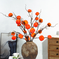 Levensechte Kunstmatige Persimmon Takken 90CM Schuim Real Touch Fruit Huisdecoratie Halloween Kerstmis Thanksgiving - Hoge Kwaliteit Silei