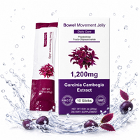 Bâtonnets de gelée pour le transit intestinal à marque privée, Garcinia Cambogia, fibres, 10 bâtonnets, vente en gros