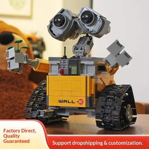 Blocs de construction en plastique compatibles transfrontaliers pour <span class=keywords><strong>robot</strong></span> WALL-E <span class=keywords><strong>WALI</strong></span>, jouets de puzzle à assembler, modèle de jouets, cadeau pour enfants, boîte colorée - Product Image 2
