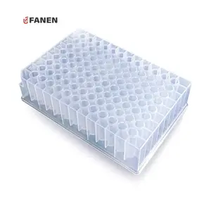 طبق مطلي ميكروفي من Fanen سعة 1.0 مل 1.2 مل 2.2 مل حرارة لمعمل 96 U/V طبق مطلي لأسفل و عميق