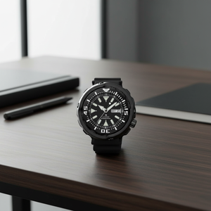 No. Reloj Mecánico Automático Deportivo de Lujo para Hombre, Correa de Goma Negra de 22 mm de Ancho, Calendario Luminoso, Resistente al Agua, Estilo Moderno - Product Image 4