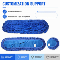 Balai à poussière en coton avec long manche, balai plat pour sols de maison, cuisine, bureau, nettoyage des sols en carrelage, vente en gros, fourniture d'usine