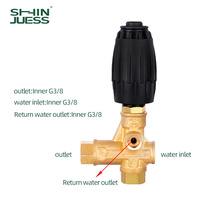 Vanne de régulation pour nettoyeur haute pression VRT3 Bypass 4500 PSI 10.5-GPM 3/8 "RESSORT NOIR