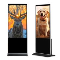 Meilleure vente 55 65 75 pouces Kiosque intelligent Affichage publicitaire vertical LCD Signalisation numérique Totem Kiosque à écran tactile debout au sol