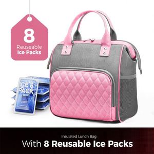 Sac fourre-tout isotherme réutilisable pour pique-nique, sac à bandoulière personnalisé pour femme, sac à main, sac à déjeuner, sac glacière - Product Image 3