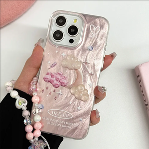 Luxe Rêveur Étoiles Nuages Téléphone étui pour <span class=keywords><strong>iphone</strong></span> 14 Pro Max 15 13 11 <span class=keywords><strong>12</strong></span> Couverture Arrière <span class=keywords><strong>Avec</strong></span> Chaîne Placage Argent Antichoc Shell - Product Image 6