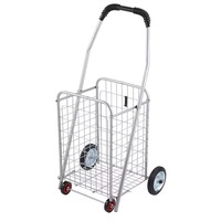 Chariot de courses pliable et portable en métal, écologique, pour monter les escaliers, avec poignée télescopique, petit chariot de ménage