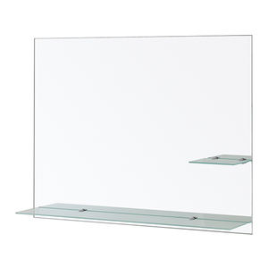 Espejo Rectangular con Estantes de 80x60 cm, Mueble de Pared para Baño con Repisa de Vidrio - Product Image 1