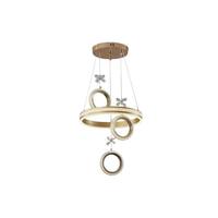 Lampe suspendue LED ronde à hauteur réglable, en fer, aluminium, abat-jour en gel de silice, télécommande à intensité variable, éclairage de salle à manger
