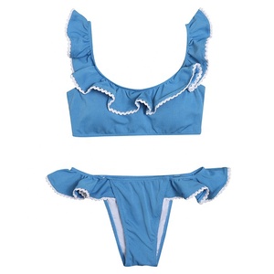Nuevo <span class=keywords><strong>traje</strong></span> <span class=keywords><strong>de</strong></span> <span class=keywords><strong>baño</strong></span> europeo y americano Color sólido <span class=keywords><strong>hilo</strong></span> con volantes <span class=keywords><strong>traje</strong></span> <span class=keywords><strong>de</strong></span> <span class=keywords><strong>baño</strong></span> mujer Bikini <span class=keywords><strong>traje</strong></span> - Product Image 3