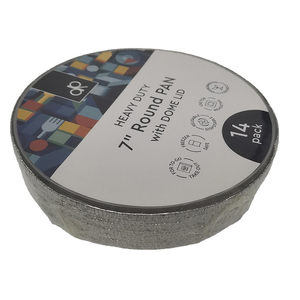 Prezzo all'ingrosso 6/7/8/9 pollici di alluminio rotondo Pan Air Fryer fodera in alluminio piatto padella per Pizza Pan con coperchio di <span class=keywords><strong>carta</strong></span> - Product Image 5