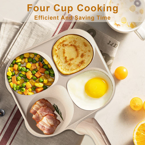 Sartén Antiadherente de Fábrica con 4 Agujeros para Panqueques, Mini Sartén Antiadherente para el Hogar, Sartén para Huevos Fritos y Hamburguesas, Esencial para el <span class=keywords><strong>Desayuno</strong></span> - Product Image 1