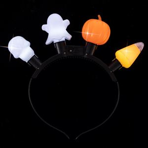 Serre-tête d'Halloween en plastique étanche avec lumière LED, motif citrouille maléfique, pour décoration de fête, vente en gros, pour usage extérieur - Product Image 3