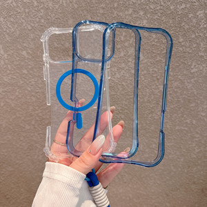 เคสโทรศัพท์แม่เหล็กใส 3-in-1 สำหรับ iPhone 17 16 15 14 13 12 11 Pro Max ป้องกันแรงกระแทกแบบเรียบง่าย - Product Image 5