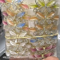 Barrette à cheveux papillon en strass style coréen pour femme, pince à cheveux creuse en résine colorée avec fleur, barrettes à ressort