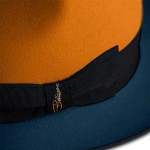 orange blue Wool Fedora <b>Hat</b> With Band Unisex Adult Casual Spring Autumn European Style - Product Image 4