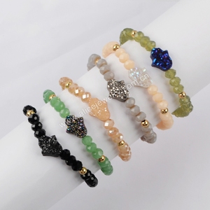 G1892-pulsera de cuentas de piedras preciosas, hecha a mano, <span class=keywords><strong>Hamsa</strong></span>, Druzy - Product Image 3