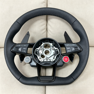 Volant de voiture en cuir personnalisé pour <span class=keywords><strong>Audi</strong></span> A7 A8 Q3 Q5 Q7 Q8 RS6 TT R8 A3 A4 B9 A5 <span class=keywords><strong>RS3</strong></span> RS4 RS5 S3 S4 S5 A6 - Product Image 1