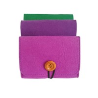 Dompet Ponsel Anti Maling Bahan Felt Custom, Tas Promosi dengan Ritsleting dan Kancing, Unisex, Merek Baiger, Warna/Ukuran Dapat Disesuaikan