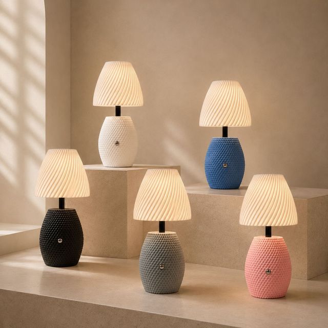 Battery Charging Desk Lamp Small Night Light Macaron-Style Nordic Decor Ambient LED Bedside Lamp Touch Control Adjustable